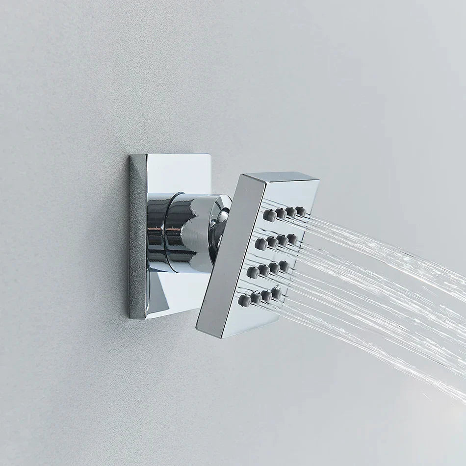 DecorBites™ Brass Square Body Spray Shower Jets for Luxury Spa Massage Experience
