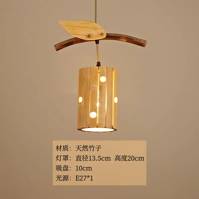 ثريا ديكوربايتس™ الفنية من الخيزران: مصابيح كورية عتيقة لغرفة المعيشة في بيت الشاي والمطعم