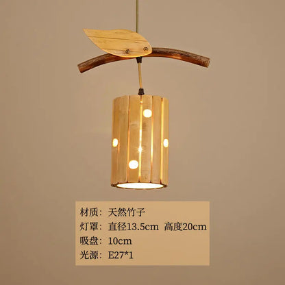 ثريا ديكوربايتس™ الفنية من الخيزران: مصابيح كورية عتيقة لغرفة المعيشة في بيت الشاي والمطعم