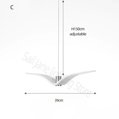 DecorBites™ LED Seagull Chandelier: Designer Decor Villa Bird Restaurant Staircase Chandelier