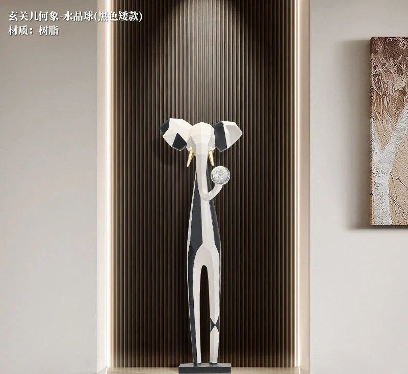 خزانة تلفزيون لغرفة المعيشة بتصميم فني تجريدي من DecorBites™، ديكور عصري فاخر، كبيرة ونحيفة