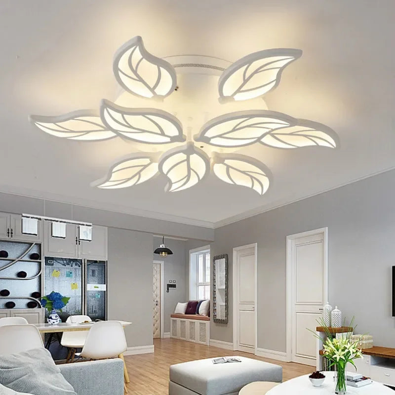 Iron Leaf LED Ceiling Lamp