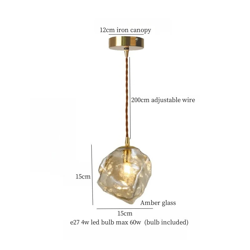 Lava Glass Vintage Pendant Light