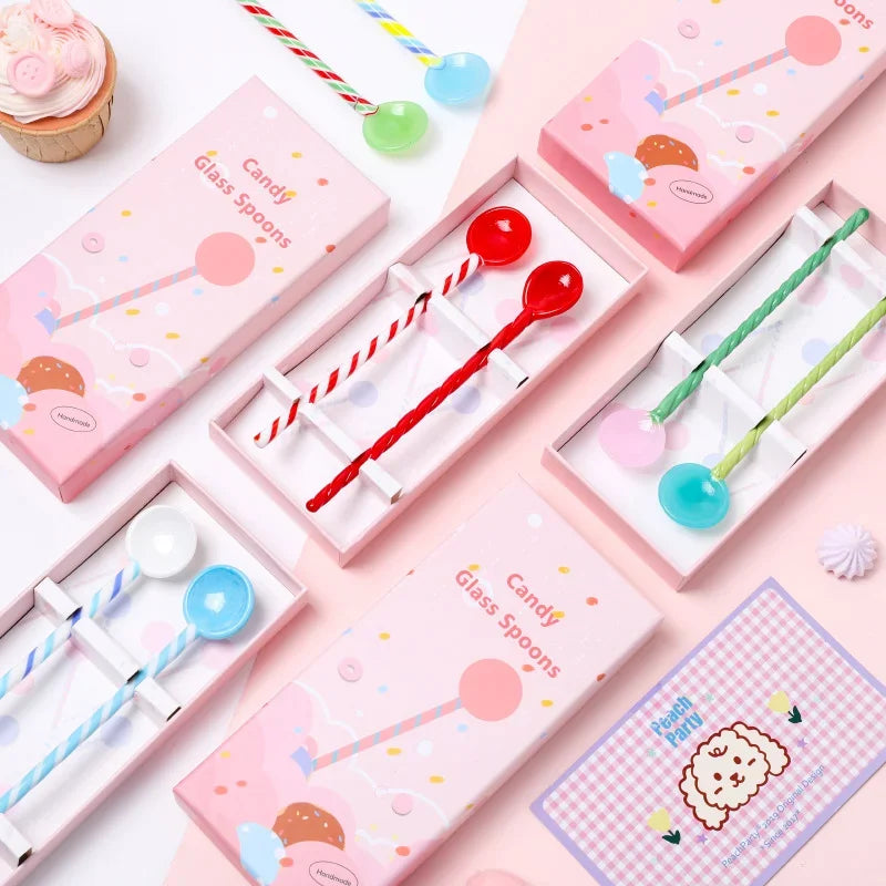 DecorBites™ Colorful Glass Stirring Spoon Set