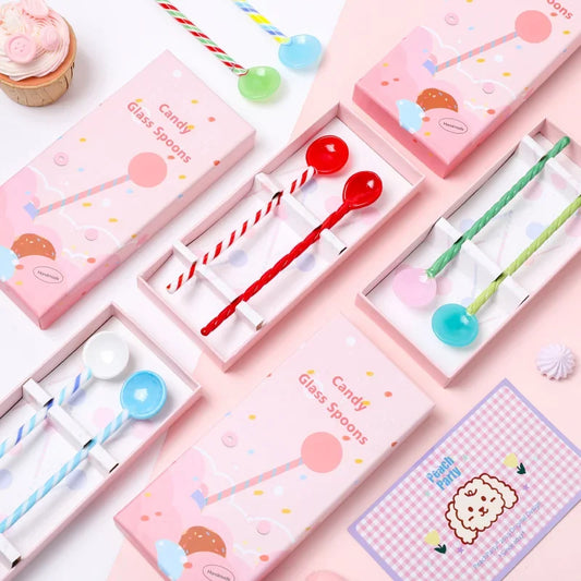 DecorBites™ Colorful Glass Stirring Spoon Set