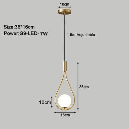 DecorBites™ LED Pendant Lights with G9 Bulb for Indoor Chandelier