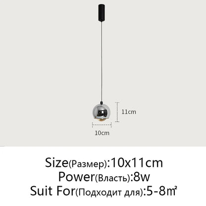 Lámpara colgante DecorBites™ con acabado dorado metálico para mesilla de noche e isla de cocina - Lámpara LED minimalista