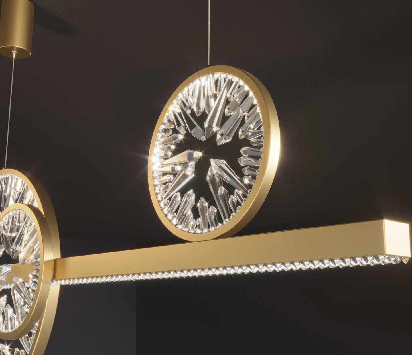 DecorBites™ Crystal Ring Chandelier: Modern Nordic Living Room Light, Luxury Minimalist Home Decor Lamp