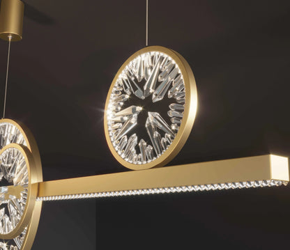 DecorBites™ Crystal Ring Chandelier: Modern Nordic Living Room Light, Luxury Minimalist Home Decor Lamp