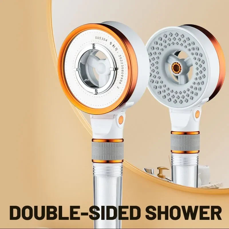DecorBites™ Dual Sided High Pressure Showerhead - 3 Modes, Water Saving