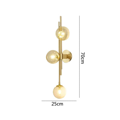 DecorBites™ Green White Glass Ball Wall Lamps Nordic Home Decor Bedside Sconce Gold Light Fixtures