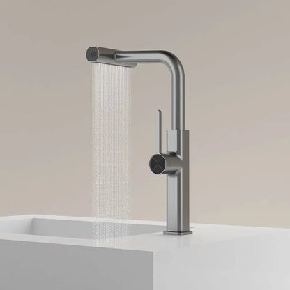 DecorBites™ Digital Display Single Lever Brass Kitchen Faucet - Hot Cold Pull Out Mixer