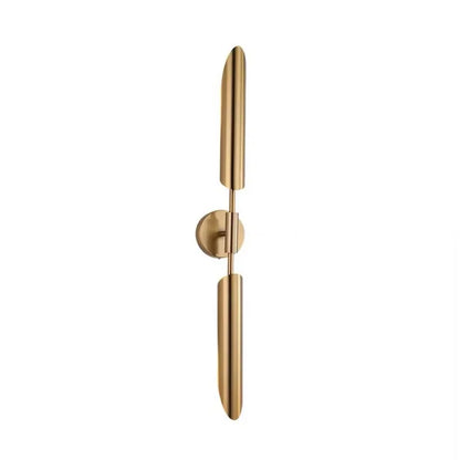 DecorBites™ Golden Inclined Tube Wall Lamp for Modern Luxury Decor in Living Room