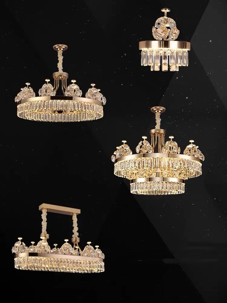 Decorbites™ Luxus-Kristall-Deckenleuchter – Elegante Hängelampe für Wohnzimmer-Dekoration