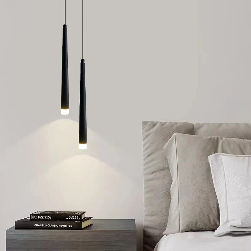 DecorBites™ LED Minimalist Pendant Lamp - Black/White for Bedroom, Dining, Coffee Shop Lighting