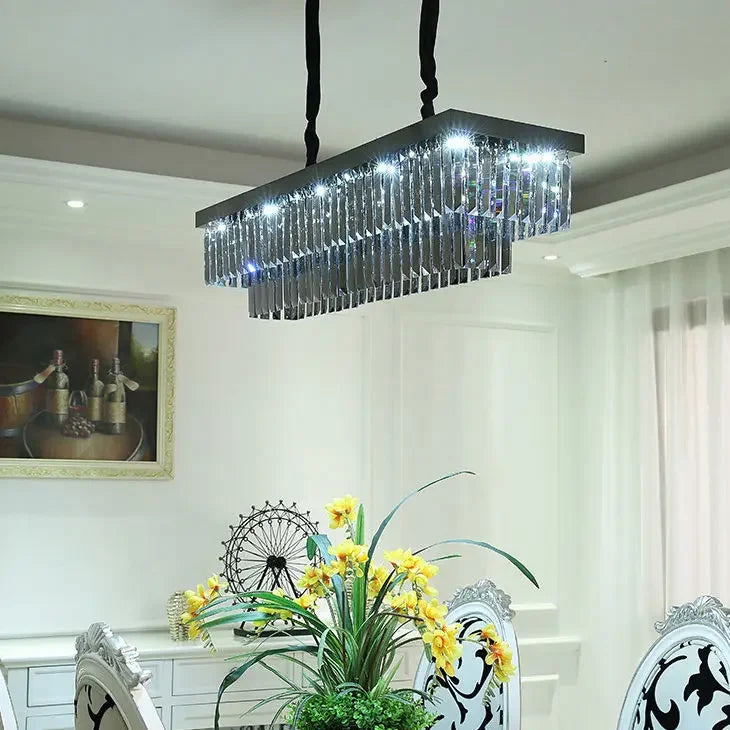 DecorBites™ Gold Crystal Chandelier for Living Room Bedroom Decor