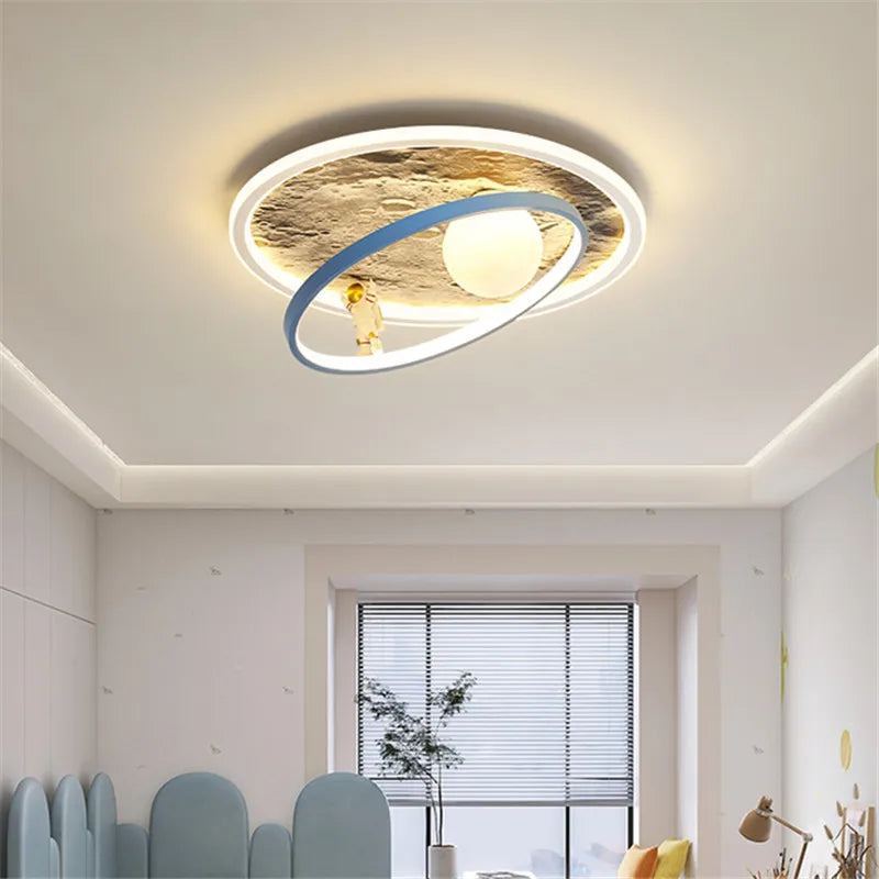 Blue Pink Moon Ceiling Light