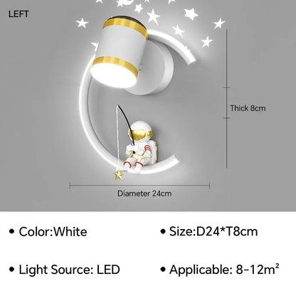 DecorBites™ Astronaut Cartoon LED Wall Lamp for Modern Home Decor