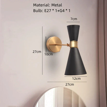 DecorBites™ LED Rotatable Wall Lamp Gold Black White Metal Sconce E27 Bulb