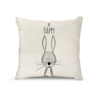 DecorBites™ Cartoon Animal Linen Pillowcase | Home Decor Throw Pillow Covers for Sofa