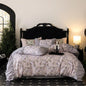 Decobites Vintage Rose Print Ruffles Bedding Set: 800TC Egyptian Cotton, Duvet Cover, Sheet, Pillowcases