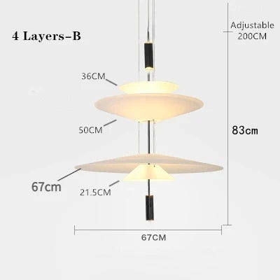 DecorBites™ LED Saucer Pendant Light for Home Decor and Living Room
