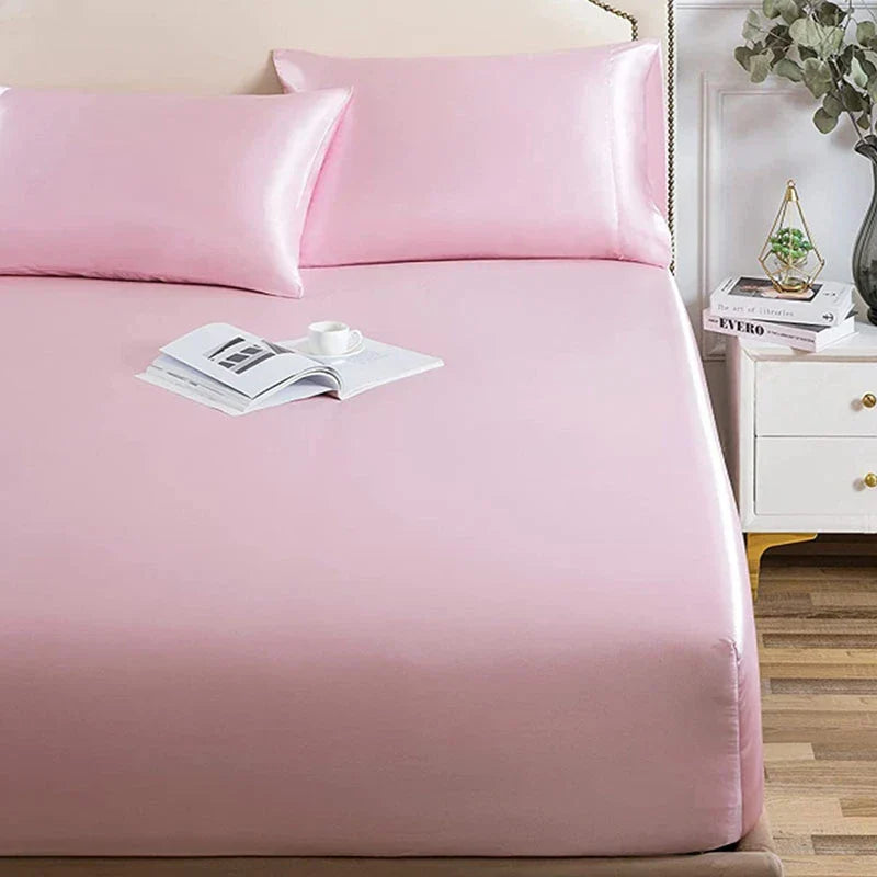 Decobites High-Quality Rayon Satin Bed Sheets King Queen Full Twin Single Double Bed Linen