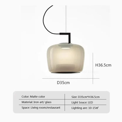 DecorBites™ Brokis Glass Pendant Lamp - Nordic Creative Hanging Light for Home and Hospitality
