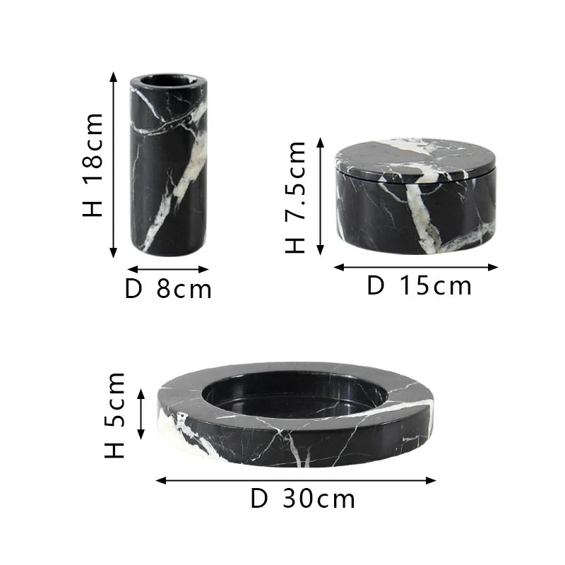Tarro de almacenamiento de piedra de mármol antiguo DecorBites™ Caja de lujo
