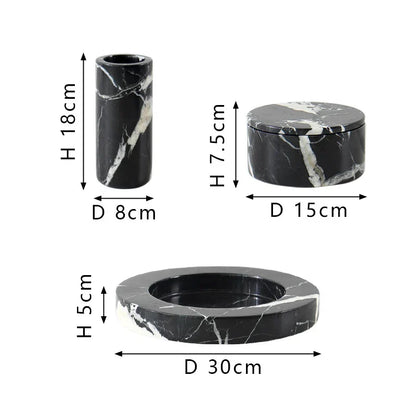 Tarro de almacenamiento de piedra de mármol antiguo DecorBites™ Caja de lujo