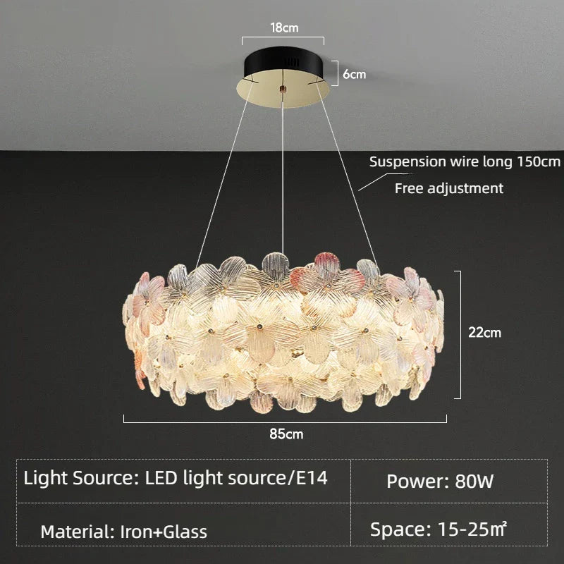DecorBites™ Crystal Chandelier Ceiling Light for Living Room Bedroom Restaurant Hotel and Villa