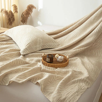 طقم ملاءات سرير من القطن والكتان من DecorBites™: فاخر، لطيف على البشرة، مناسب لجميع المواسم، بمقاسات كوين وكينج