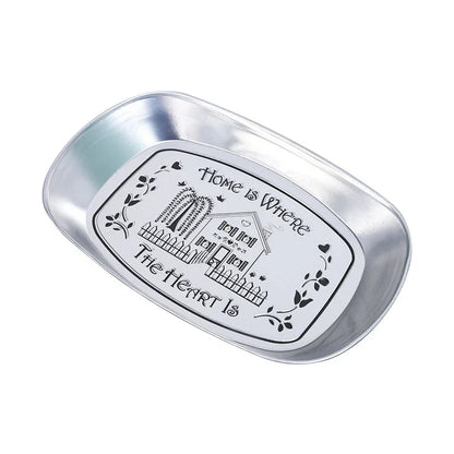 DecorBites™ Christmas Fruit Tray Santa Claus Snowman Print Decorative Plate