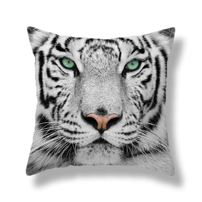 DecorBites™ Brave Tiger Pattern Print Pillowcase, Super Peach Skin Cushion Cover