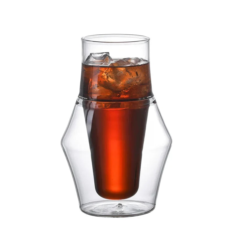 Heat Resistant Glass Mug 320ml Double-Bottom