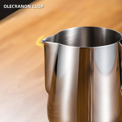 DecorBites™ Latte Art Cup with Pull Needle, Measuring Scale, Milk Frother, Garland Mug