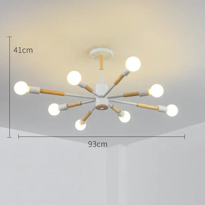 DecorBites™ LED Ceiling Lights with Wooden Lampshades for Modern Livingroom and Bedroom