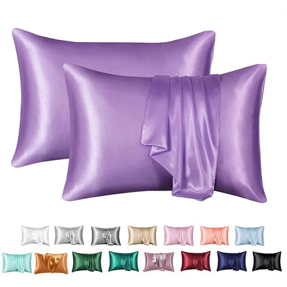 Decobites Luxe Rayon Pillowcase: Silky Smooth Satin Pillow Cover for Premium Comfort