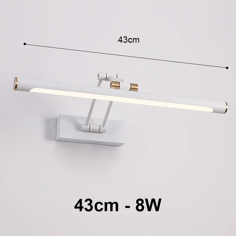 Aplique de pared para baño LED Decorbites™ de 58 cm, iluminación moderna para interior y dormitorio