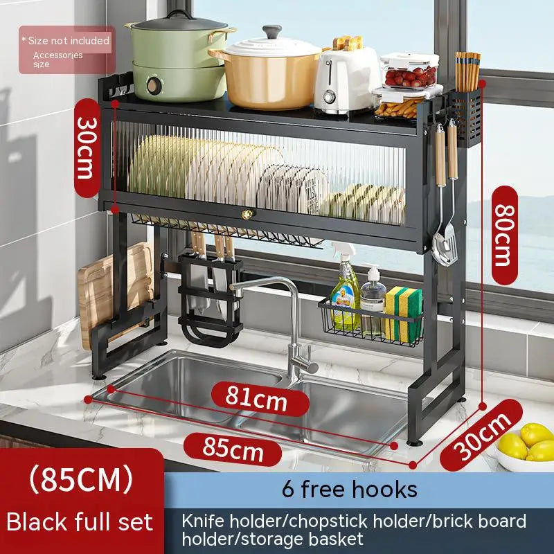 DecorBites™ Kitchen Cabinet Organizer Shelf for Sink Seasoning Tableware Storage