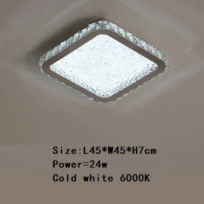 DecorBites™ Crystal Round Ceiling Lamp Elegant LED Lighting for Bedroom & Living Room