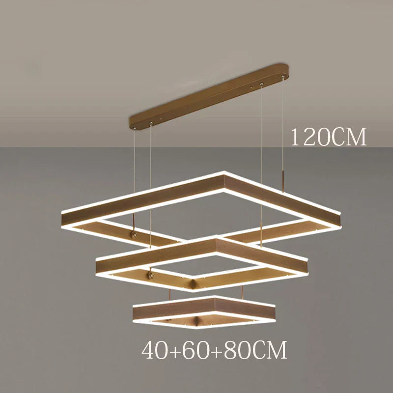 Chrome LED Pendant Light 6-Head Coffee Finish