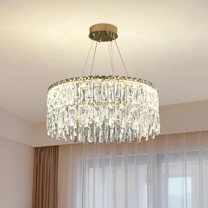 DecorBites™ Crystal Chandelier: Luxury Bedroom & Living Room Lighting