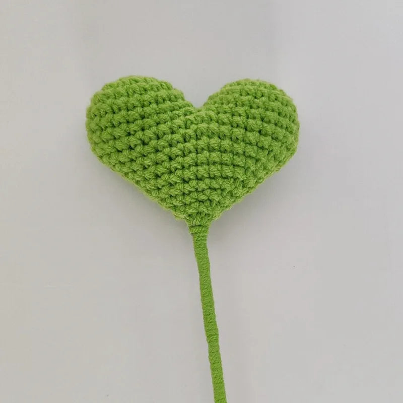 Ramo de Flores de Ganchillo en Forma de Corazón Decorbites™ - Decoración Manual para Bodas, Hogar y Regalo Familiar