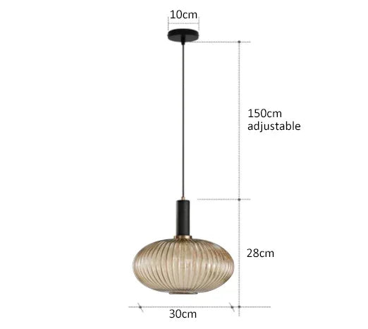 DecorBites™ Colorful Glass Pendant Lights Living Room Bedside Lamp LED Hanging Lighting