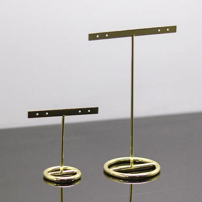 DecorBites™ Golden Geometric Jewelry Display Rack - Desktop Storage & Home Decoration