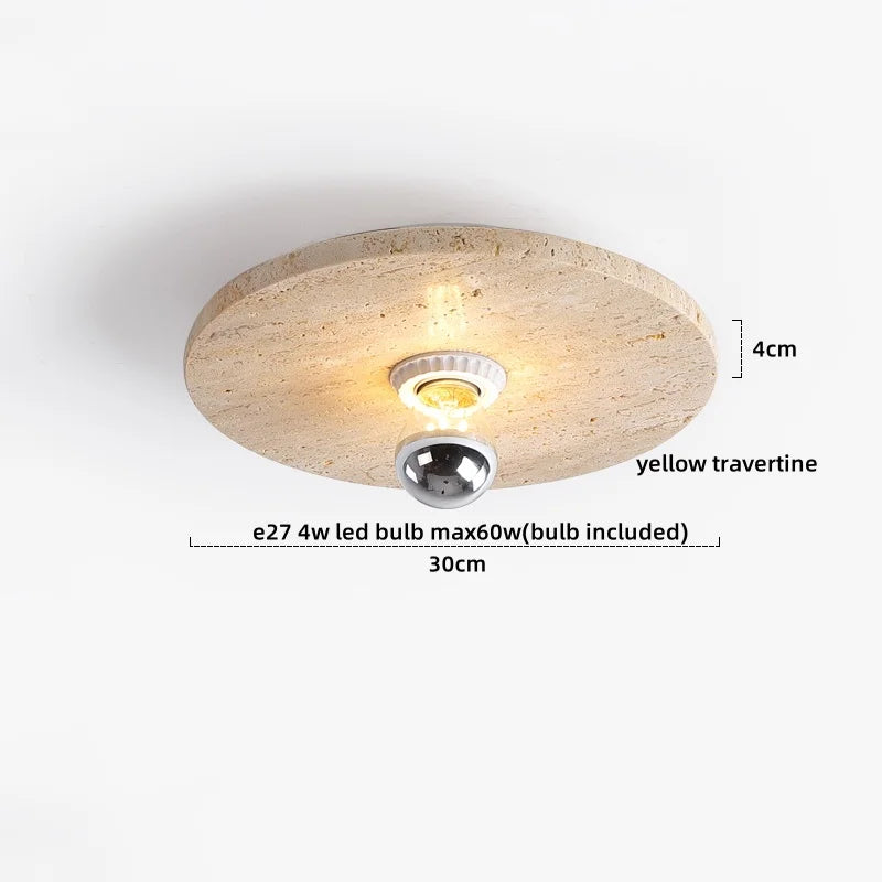 DecorBites™ LED Ceiling Lamp Yellow Travertine - Nordic Acrylic Light for Living Room