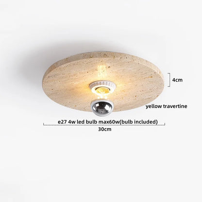 DecorBites™ LED Ceiling Lamp Yellow Travertine - Nordic Acrylic Light for Living Room