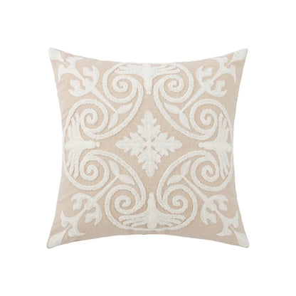 DecorBites™ Daisy Yellow Floral Geometric Pillow Cover - Soft Cozy Embroidery for Living Room