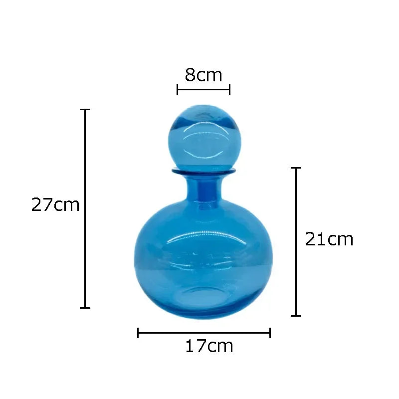 DecorBites™ Amber Glass Vase Hydroponics Desk Decoration Modern Home Decor